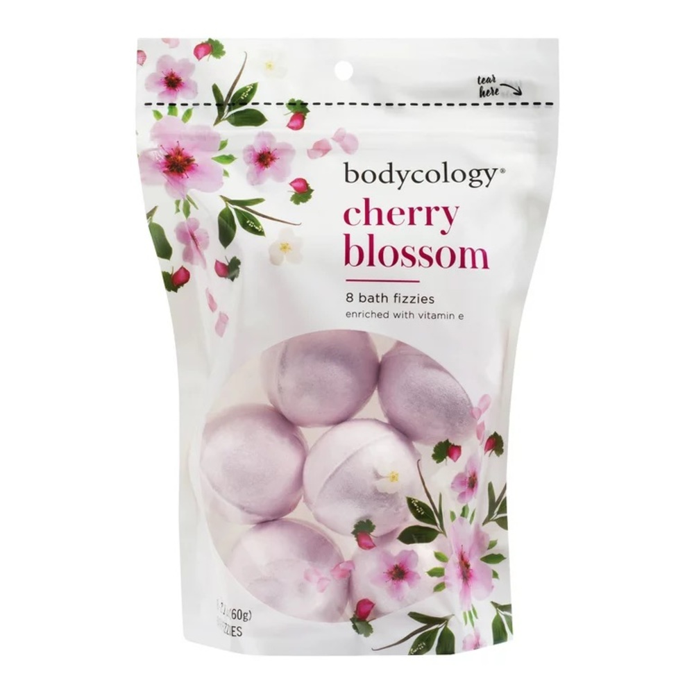 Cherry Blossom Bath Fizzies enriched with vitamin E